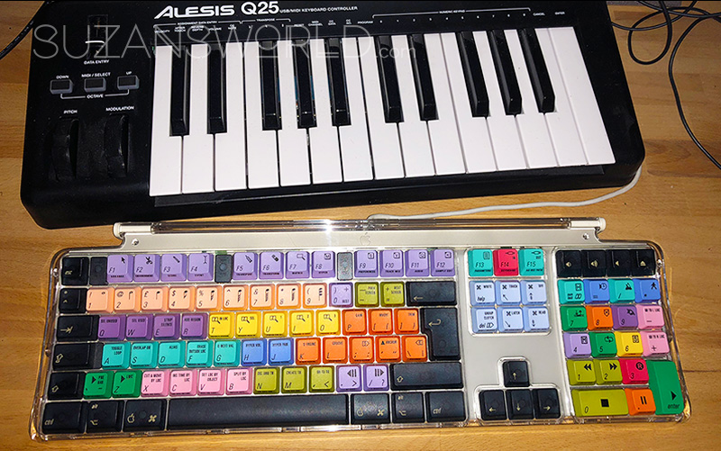 Apple Pro Keyboard and ALESIS Q25 keyboard