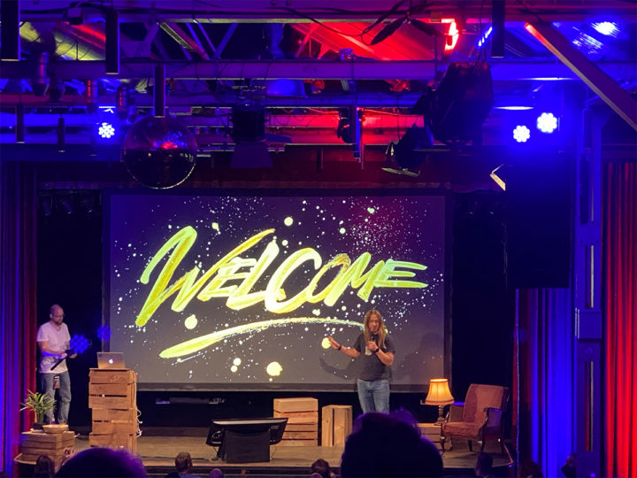 Marc on stage at the beyond tellerrand berlin 2019